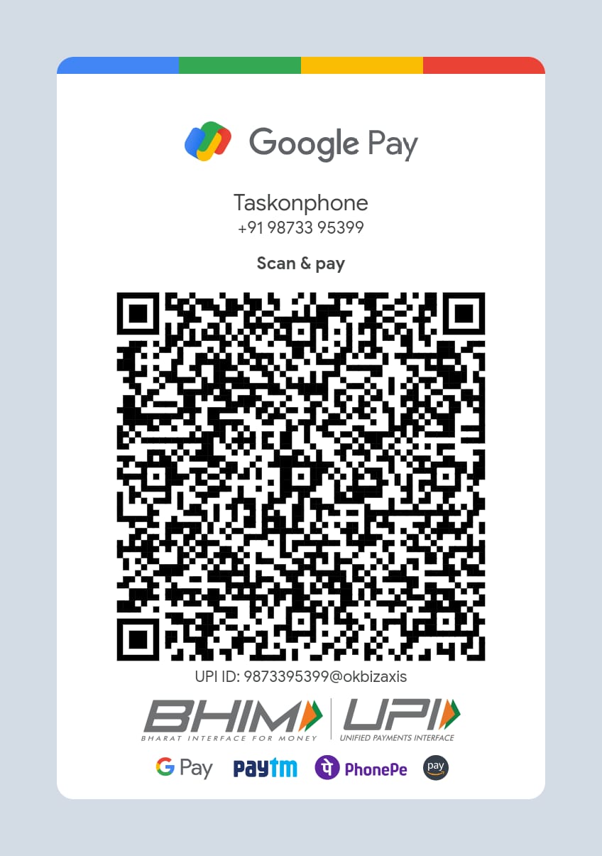 TaskOnPhone GPay UPI QR Code — Scan to pay ₹49